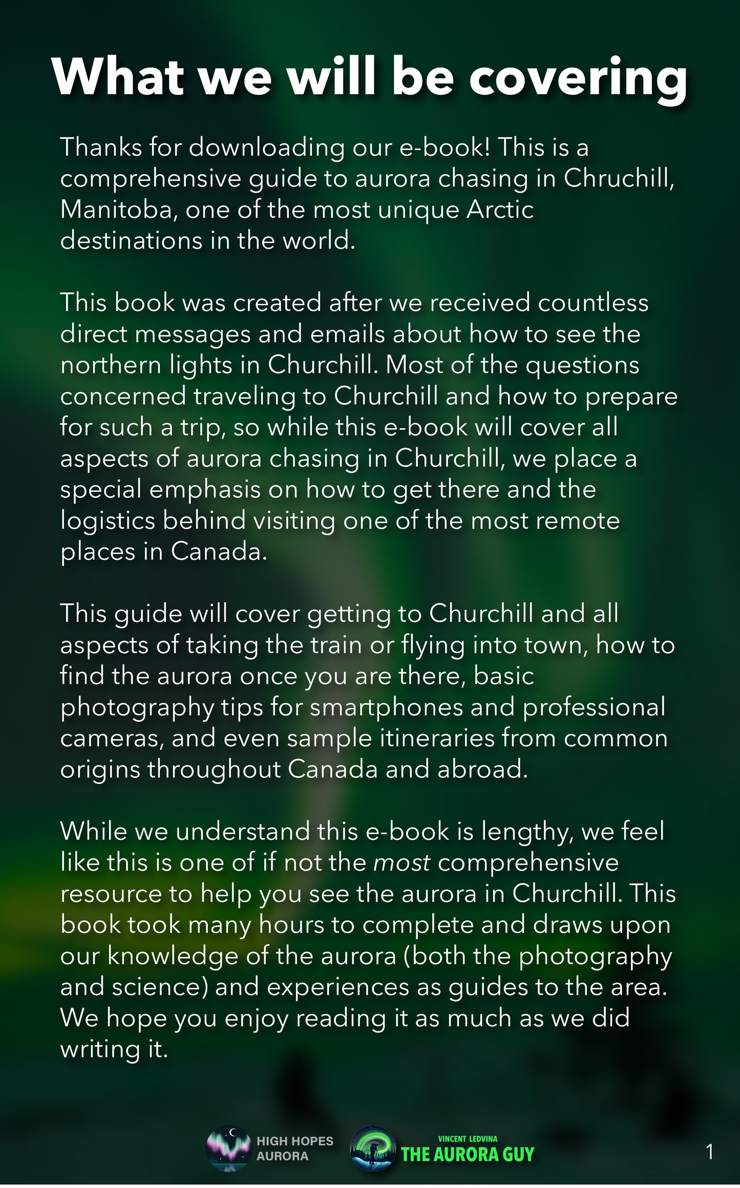 E-Book: A Complete Guide to Aurora Chasing in Churchill, Manitoba